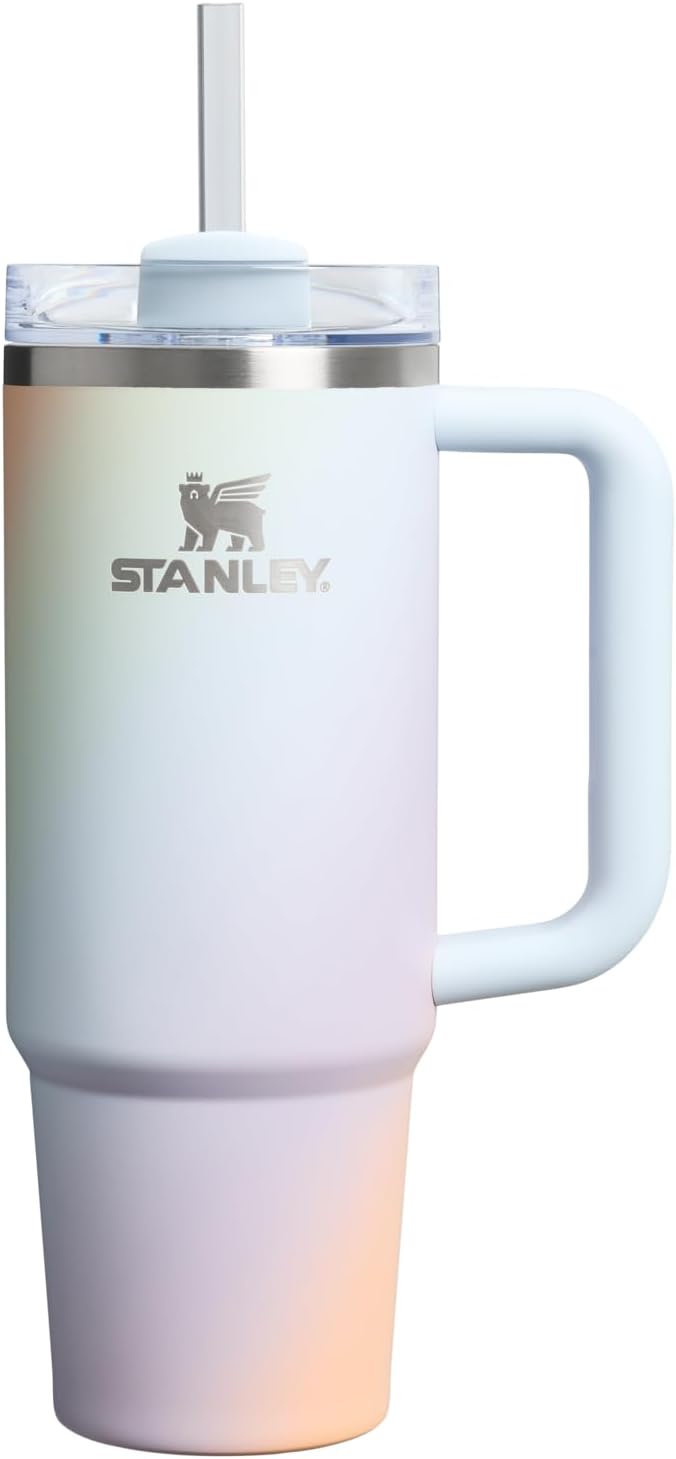 STANLEY Quencher H2.0 Tumbler with Handle and Straw 30 oz | Flowstate 3-Position Lid | Cup Holder Compatible for Travel | Insulated Stainless Steel Cup | BPA-Free | Nectarine