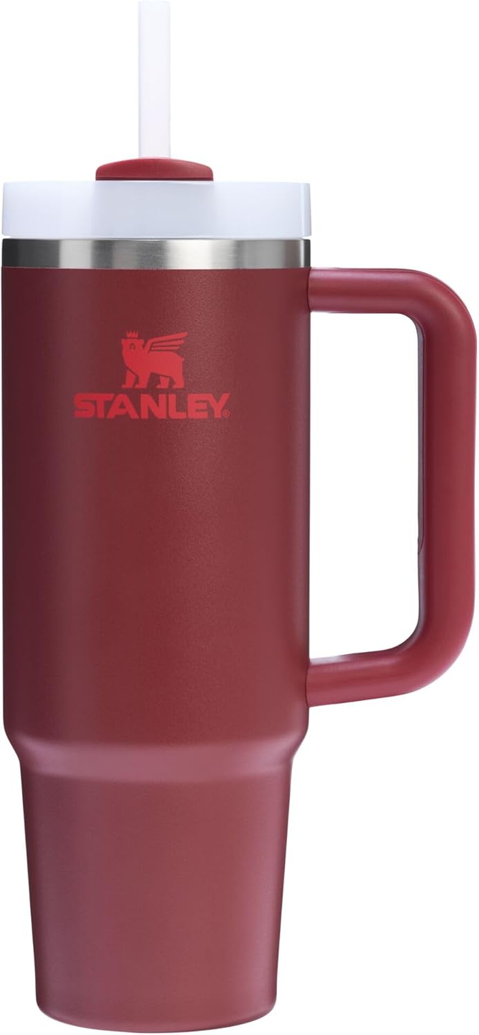 STANLEY Quencher H2.0 Tumbler with Handle and Straw 30 oz | Flowstate 3-Position Lid | Cup Holder Compatible for Travel | Insulated Stainless Steel Cup | BPA-Free | Nectarine