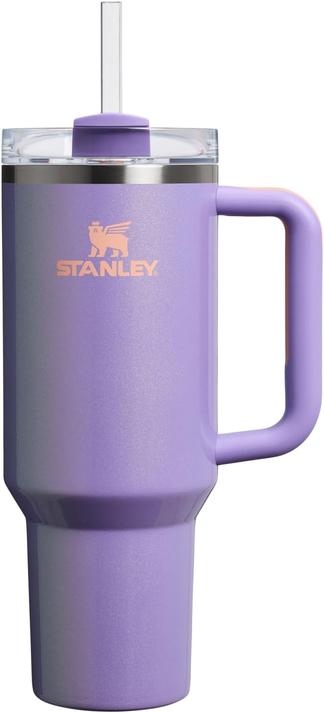 STANLEY Quencher H2.0 Tumbler with Handle and Straw 30 oz | Flowstate 3-Position Lid | Cup Holder Compatible for Travel | Insulated Stainless Steel Cup | BPA-Free | Nectarine
