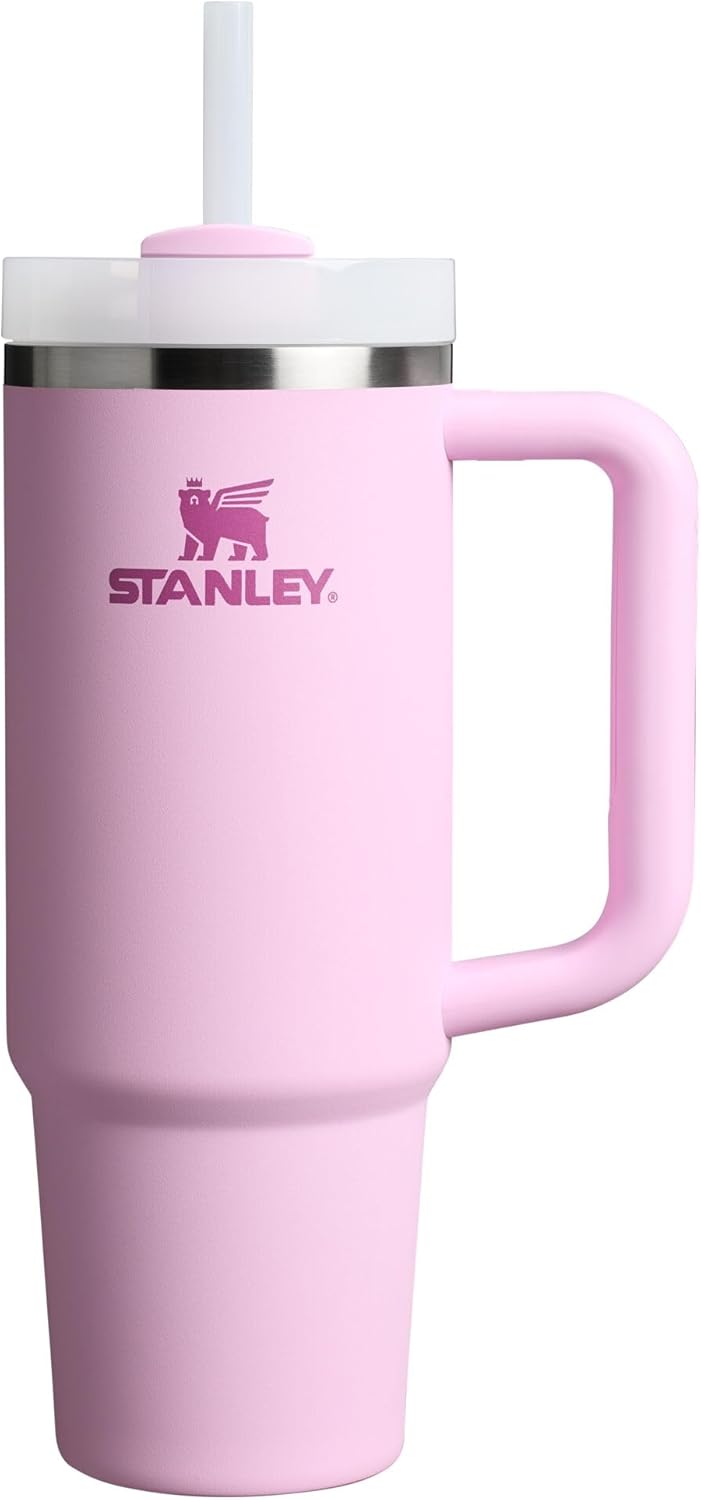 STANLEY Quencher H2.0 Tumbler with Handle and Straw 30 oz | Flowstate 3-Position Lid | Cup Holder Compatible for Travel | Insulated Stainless Steel Cup | BPA-Free | Nectarine