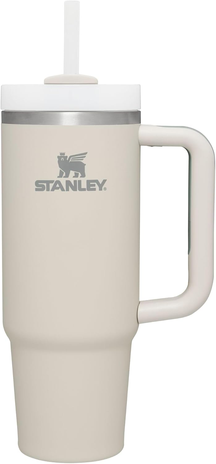 STANLEY Quencher H2.0 Tumbler with Handle and Straw 30 oz | Flowstate 3-Position Lid | Cup Holder Compatible for Travel | Insulated Stainless Steel Cup | BPA-Free | Nectarine