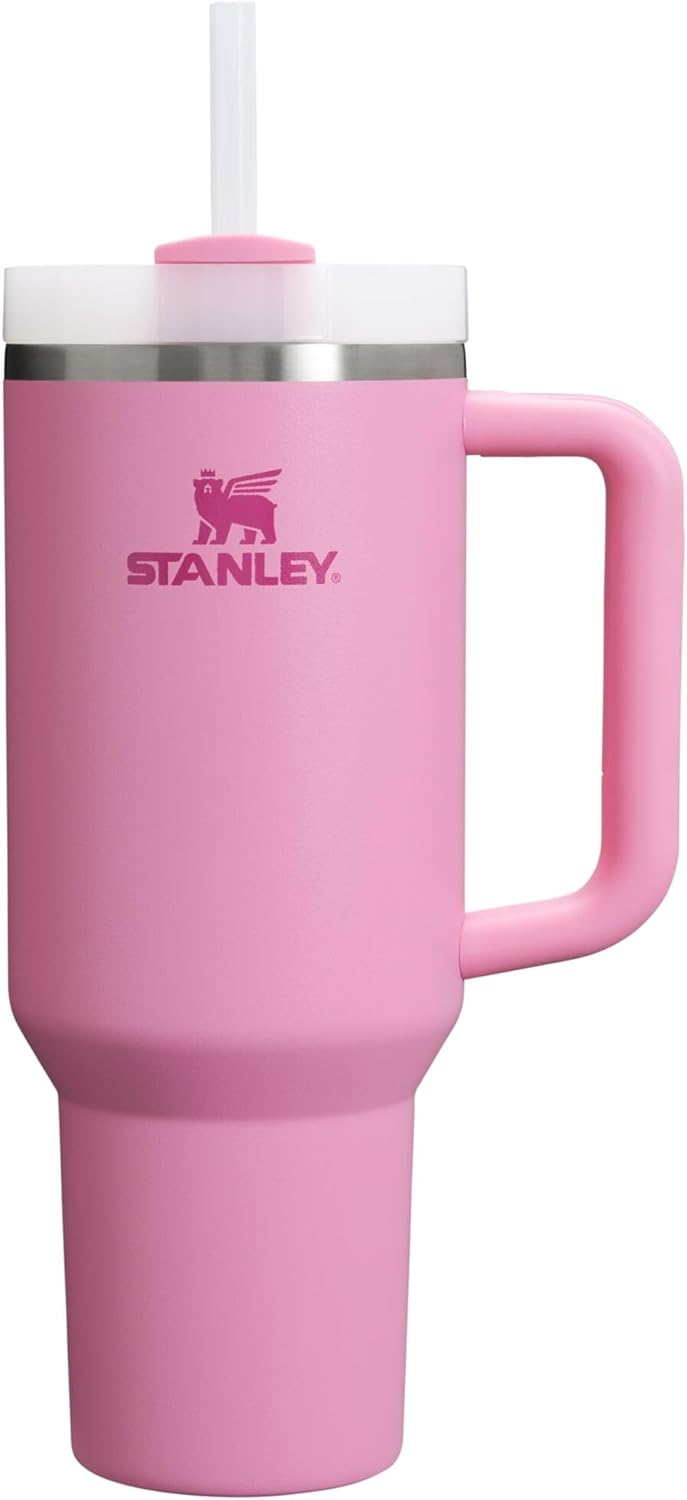 STANLEY Quencher H2.0 Tumbler with Handle and Straw 30 oz | Flowstate 3-Position Lid | Cup Holder Compatible for Travel | Insulated Stainless Steel Cup | BPA-Free | Nectarine