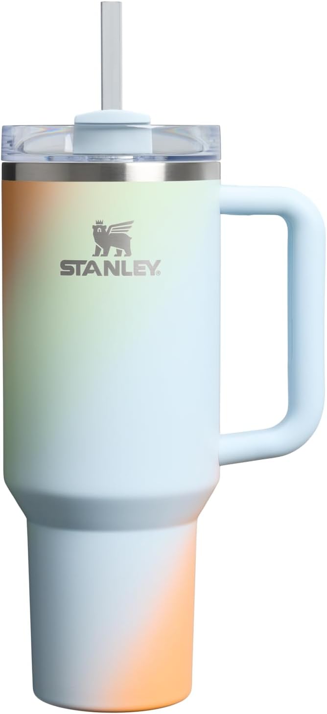 STANLEY Quencher H2.0 Tumbler with Handle and Straw 30 oz | Flowstate 3-Position Lid | Cup Holder Compatible for Travel | Insulated Stainless Steel Cup | BPA-Free | Nectarine