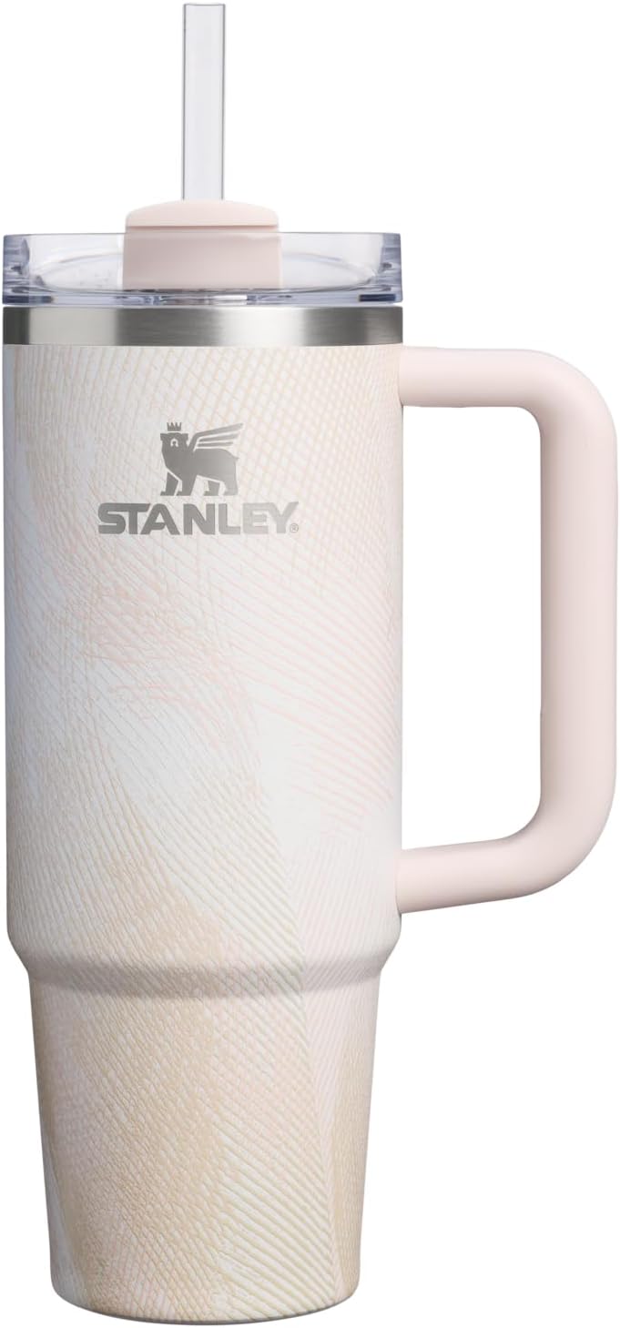 STANLEY Quencher H2.0 Tumbler with Handle and Straw 30 oz | Flowstate 3-Position Lid | Cup Holder Compatible for Travel | Insulated Stainless Steel Cup | BPA-Free | Nectarine