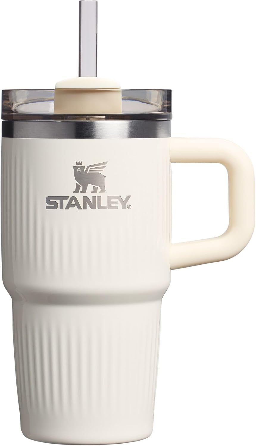 STANLEY Quencher H2.0 Tumbler with Handle and Straw 30 oz | Flowstate 3-Position Lid | Cup Holder Compatible for Travel | Insulated Stainless Steel Cup | BPA-Free | Nectarine