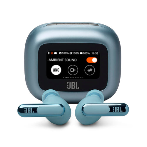 JBL Live Beam 3 - True Wireless Noise-Cancelling Stick-Closed Earbuds, 48Hrs Total Playback, Wireless Charging, 6 Mics for Perfect Calls, Multi-Point Connection, IP55 Waterproof and dustproof (Black)