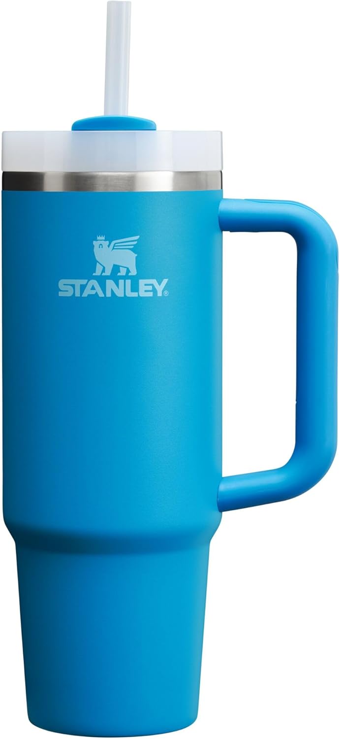 STANLEY Quencher H2.0 Tumbler with Handle and Straw 30 oz | Flowstate 3-Position Lid | Cup Holder Compatible for Travel | Insulated Stainless Steel Cup | BPA-Free | Nectarine