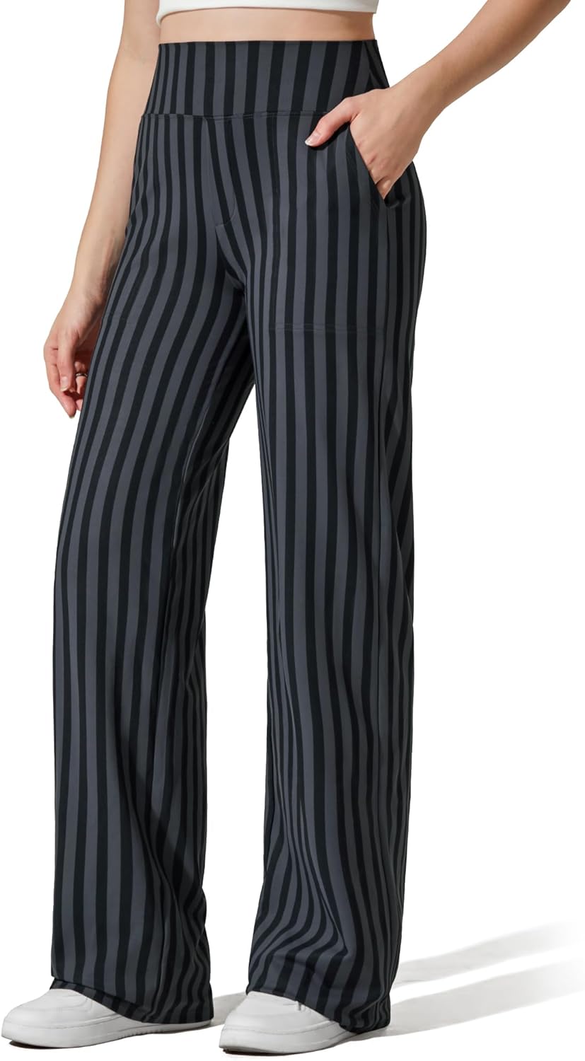 G4Free EverGoing Yoga Pants Women Wide Leg Pants with Pockets High Waist Stretch Dress Casual Sweatpants Petite/Regular/Tall