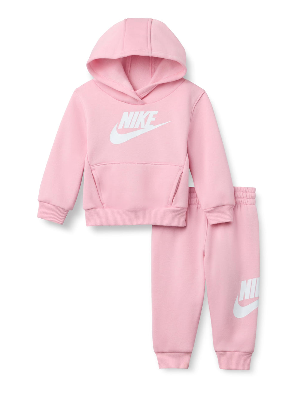 Nike Baby Sportswear Club Fleece Pullover Hoodie and Joggers 2-Piece Outfit Set (Large Swoosh Logo)