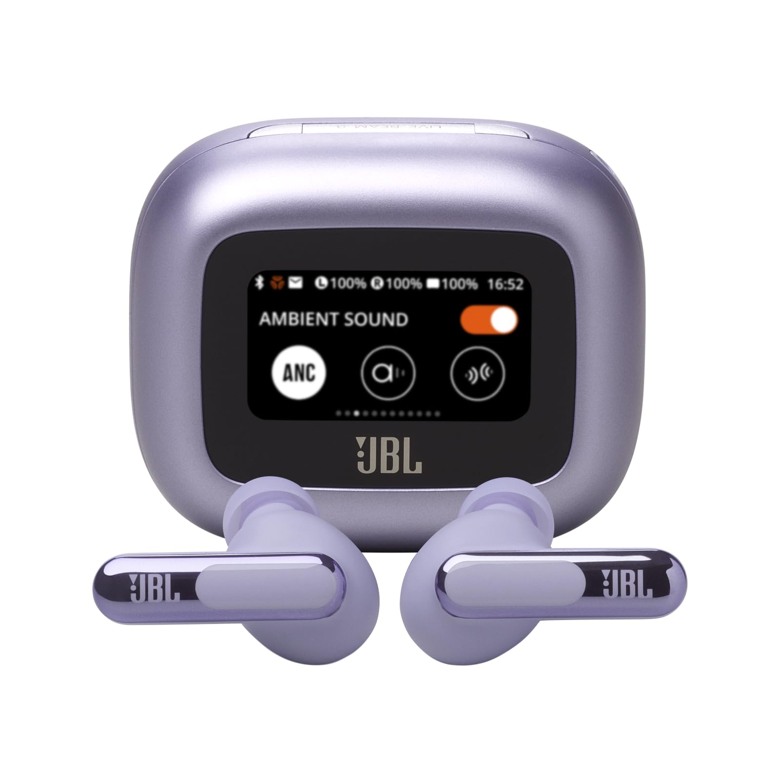 JBL Live Beam 3 - True Wireless Noise-Cancelling Stick-Closed Earbuds, 48Hrs Total Playback, Wireless Charging, 6 Mics for Perfect Calls, Multi-Point Connection, IP55 Waterproof and dustproof (Black)