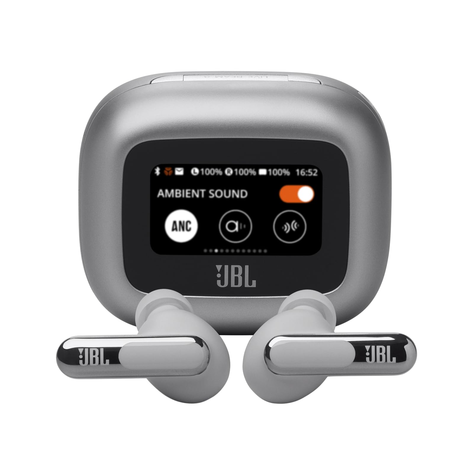 JBL Live Beam 3 - True Wireless Noise-Cancelling Stick-Closed Earbuds, 48Hrs Total Playback, Wireless Charging, 6 Mics for Perfect Calls, Multi-Point Connection, IP55 Waterproof and dustproof (Black)