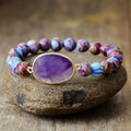Minimalist, Light-Luxury Resort-Style 8mm Natural Imperial Stone Bracelet