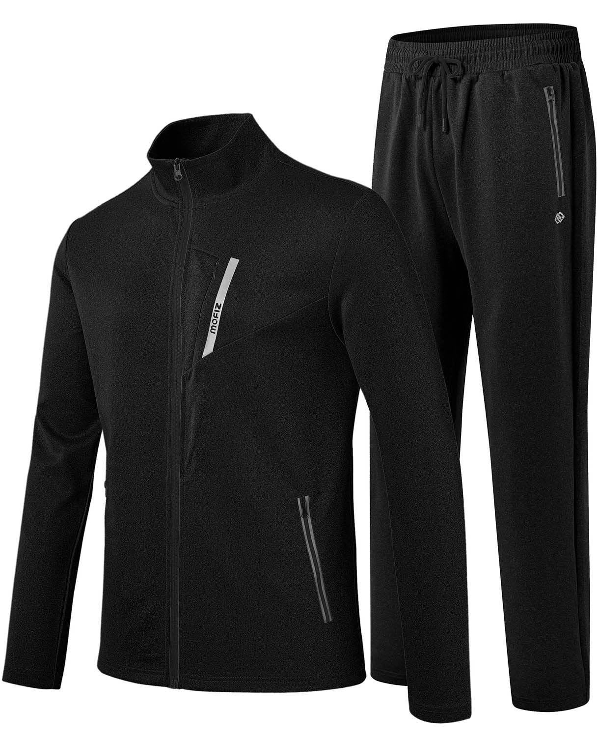 MoFiz Men's Tracksuits Set Long Sleeve Causal Full Zip Running Sports Sweatsuit For Men 2 Piece Outfits