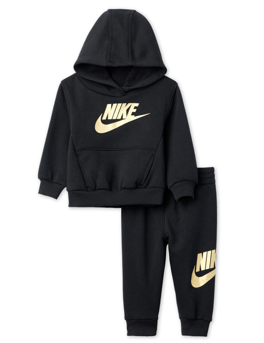 Nike Baby Sportswear Club Fleece Pullover Hoodie and Joggers 2-Piece Outfit Set (Large Swoosh Logo)