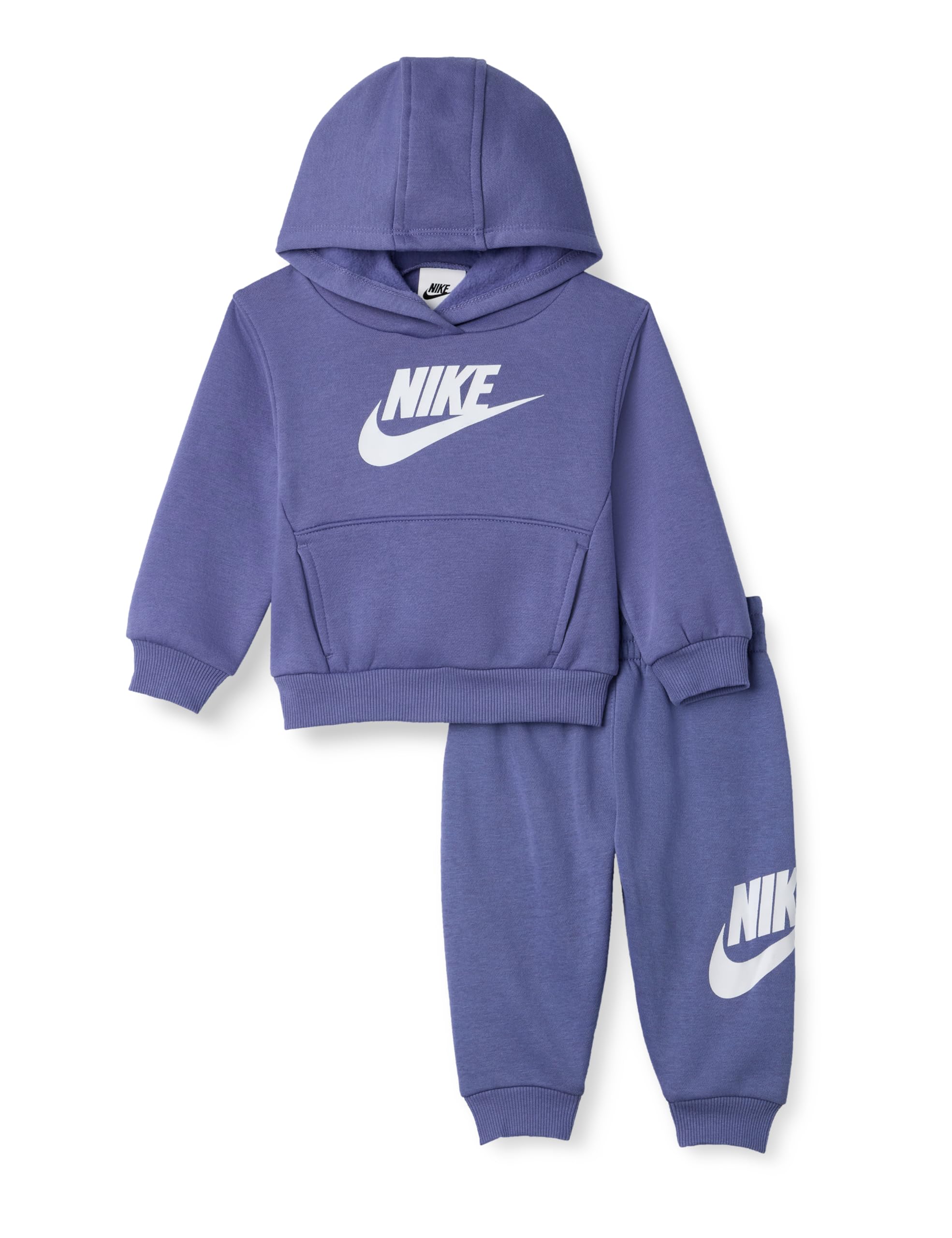 Nike Baby Sportswear Club Fleece Pullover Hoodie and Joggers 2-Piece Outfit Set (Large Swoosh Logo)