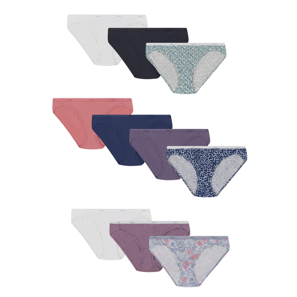 Hanes Women's Underwear Pack, 10-Pack, Full-Coverage Cotton Blend Panties, Moisture-Wicking Underwear for Women