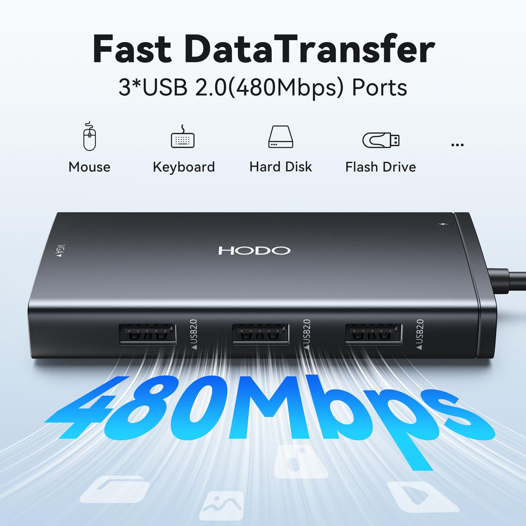 USB C Docking Station Dual Monitor Adapter for Dell HP, Laptop Docking Station 3 Monitors Quad Display USB C Hub Dongle to 4K HDMI+DP+VGA,3 USB2.0,100W PD,8 in 1 Thunderbolt Dock for Lenovo,Surface