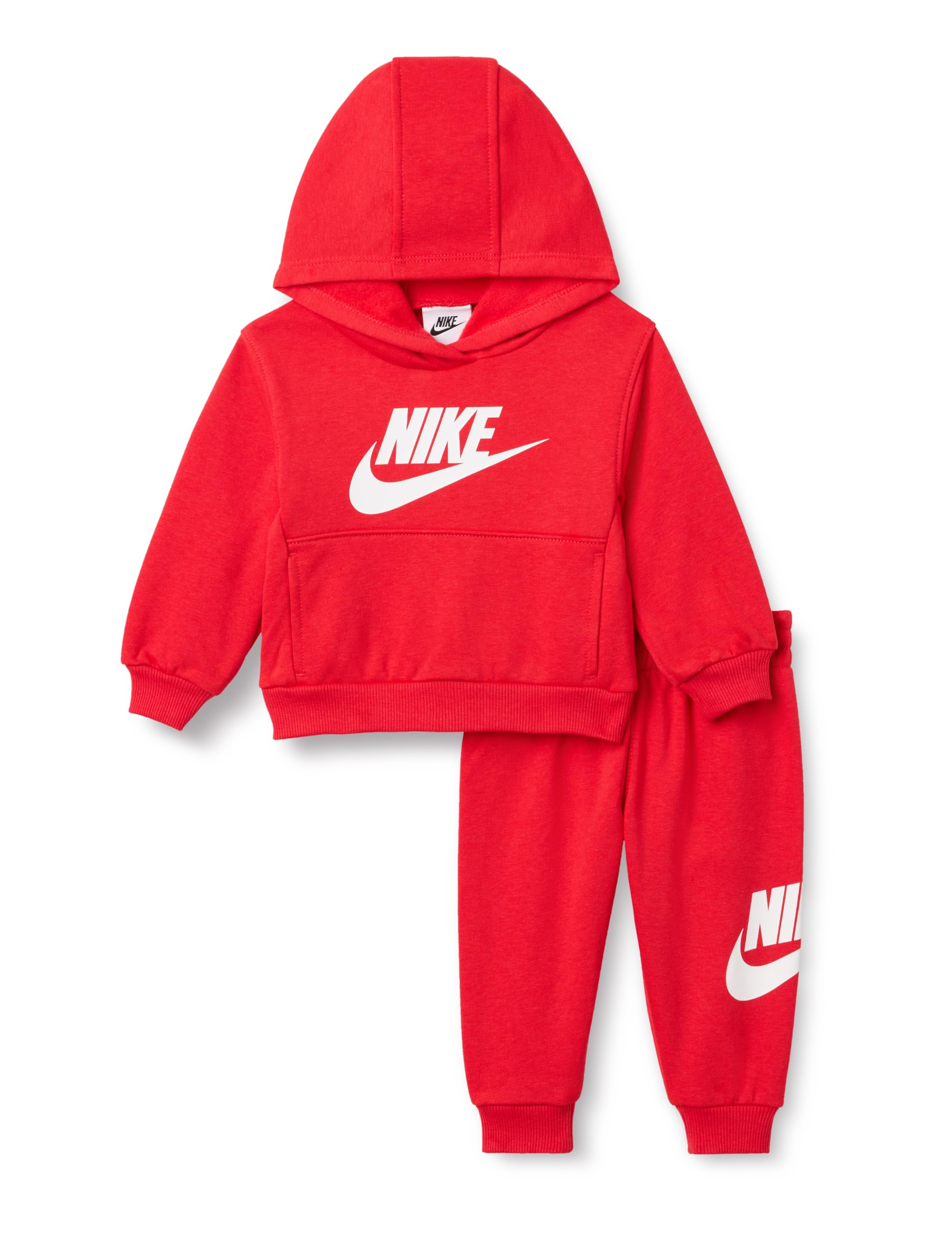 Nike Baby Sportswear Club Fleece Pullover Hoodie and Joggers 2-Piece Outfit Set (Large Swoosh Logo)