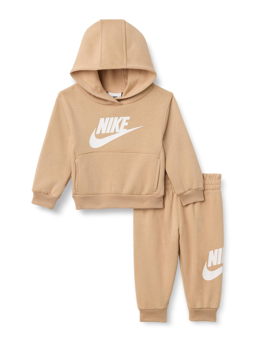 Nike Baby Sportswear Club Fleece Pullover Hoodie and Joggers 2-Piece Outfit Set (Large Swoosh Logo)