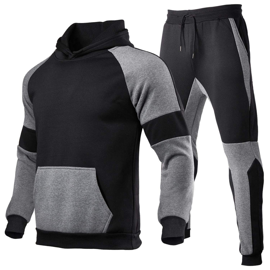 HHGKED Men's Track Suits 2 Piece Set Active Jogging Suits Long Sleeve Sweatsuits Casual Outfits