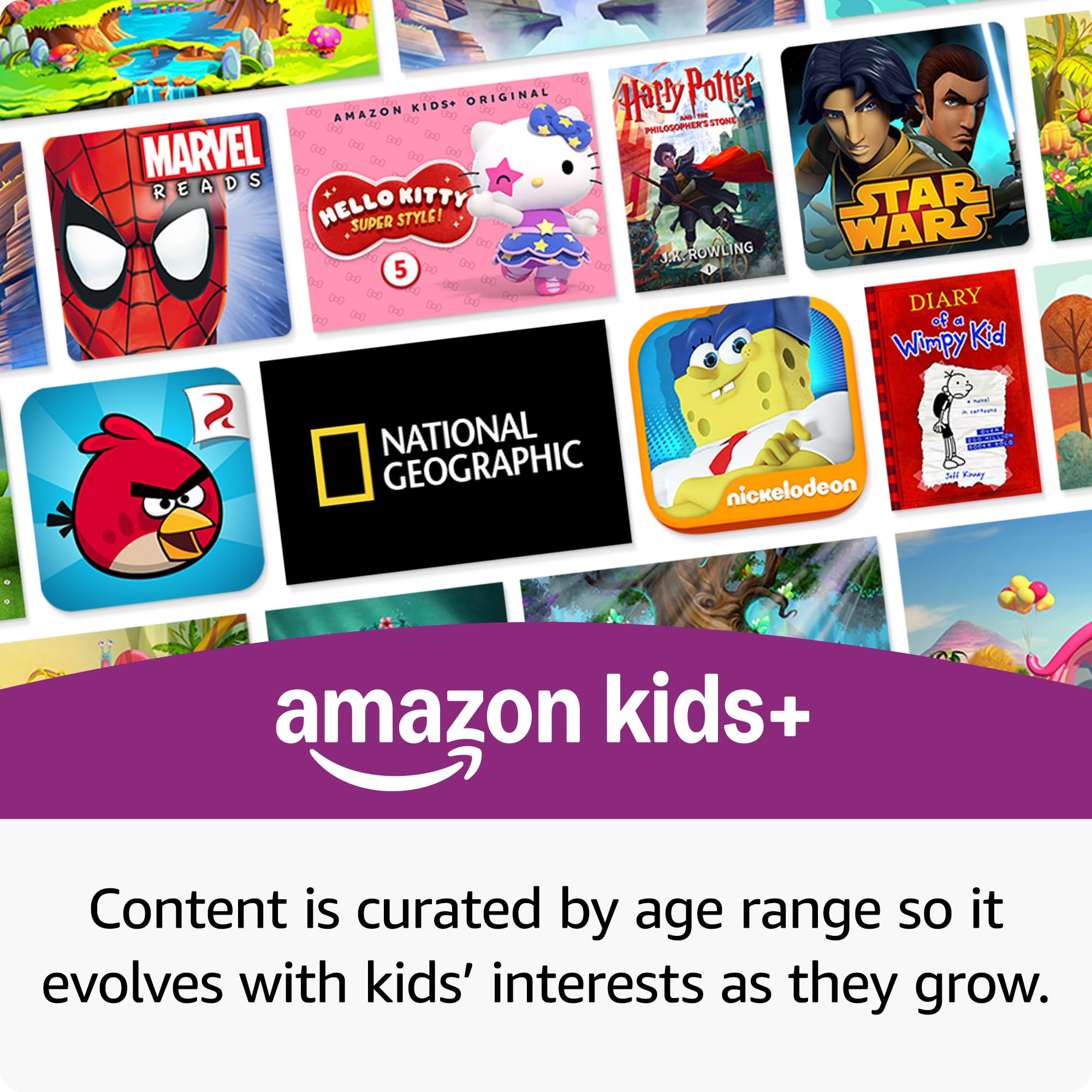 Amazon Fire HD 10 Kids Pro tablet, ages 6-12. Bright 10.1" HD screen, includes ad-free content, robust parental controls, 13-hr battery and slim case for older kids, 32 GB, Happy Day