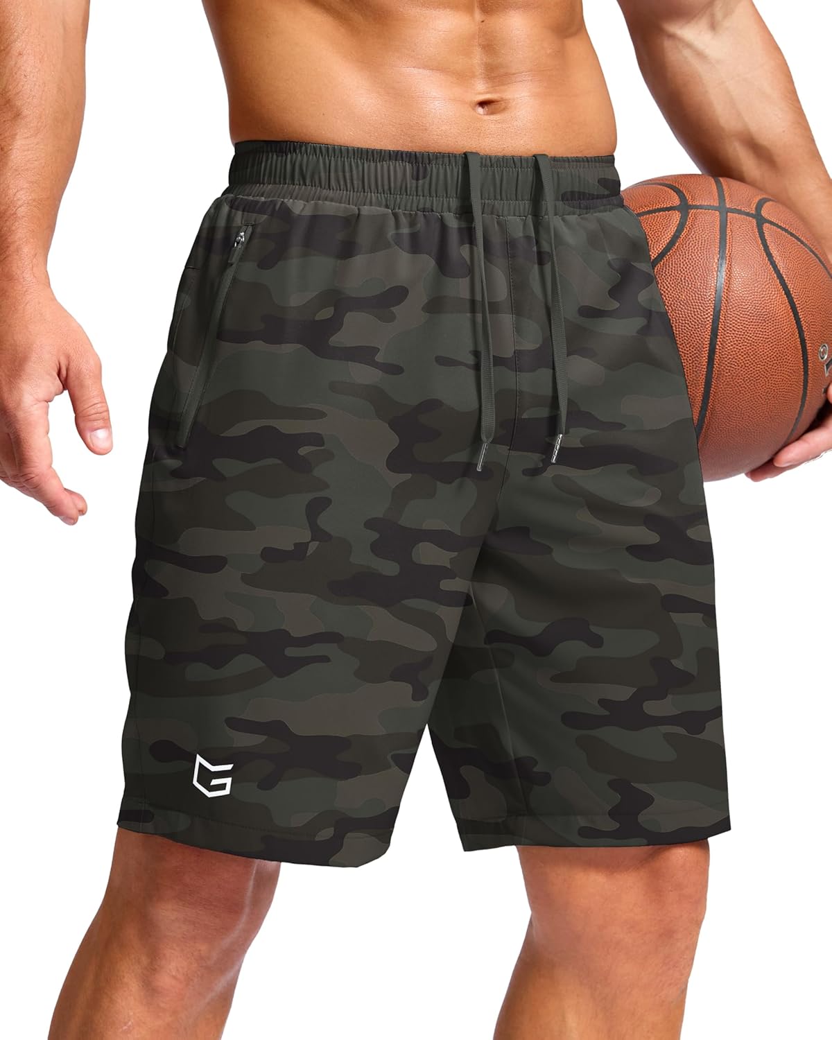 G Gradual Men's Athletic Running Shorts with Zipper Pockets Quick Dry 7"/ 5"/ 9" Workout Gym Shorts for Basketball Hiking