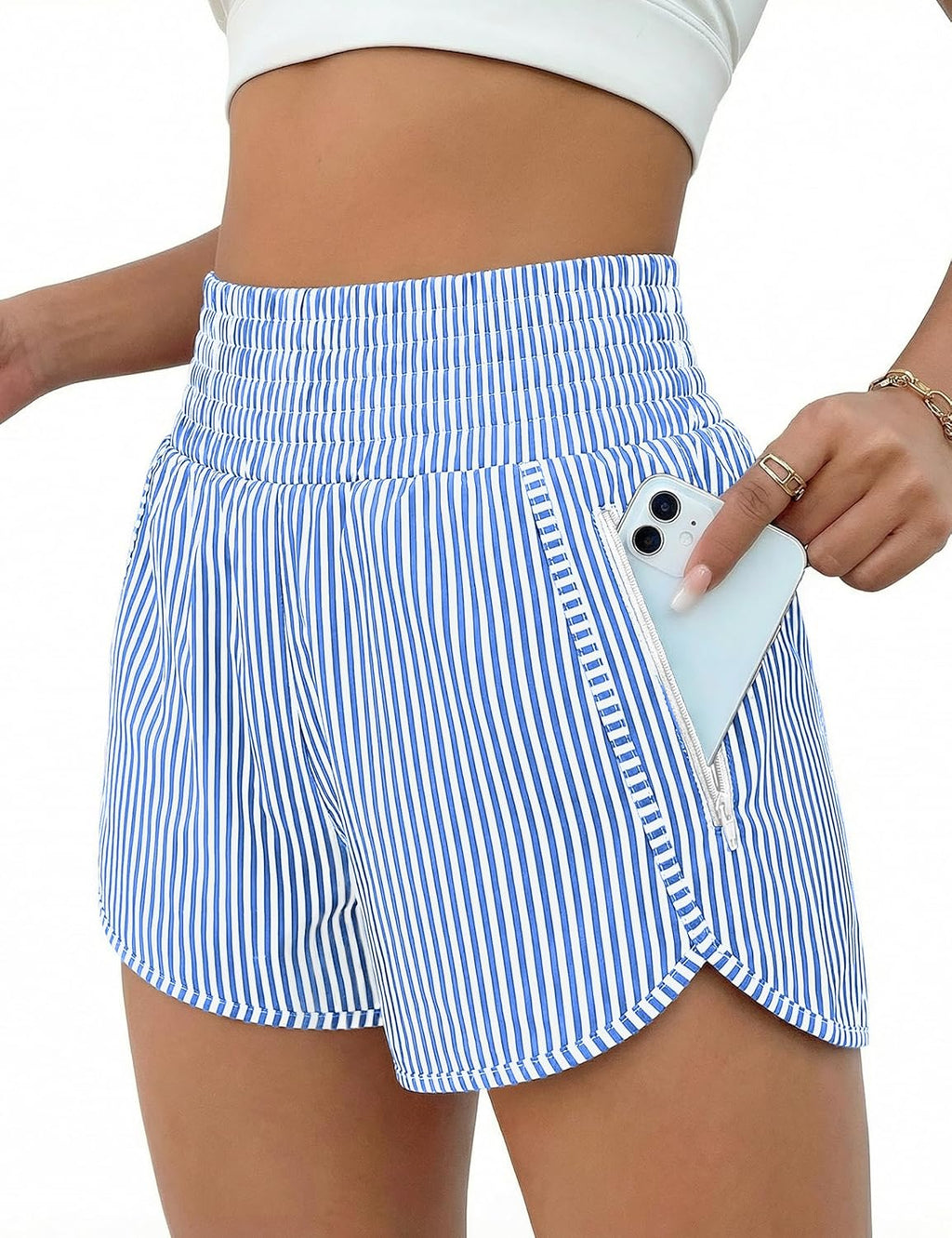 BMJL Women's Athletic Shorts High Waisted Running Short Pocket 2.5" Sporty Shorts Gym Workout Shorts